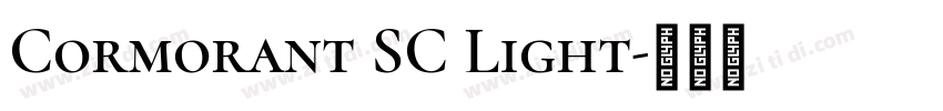 Cormorant SC Light字体转换